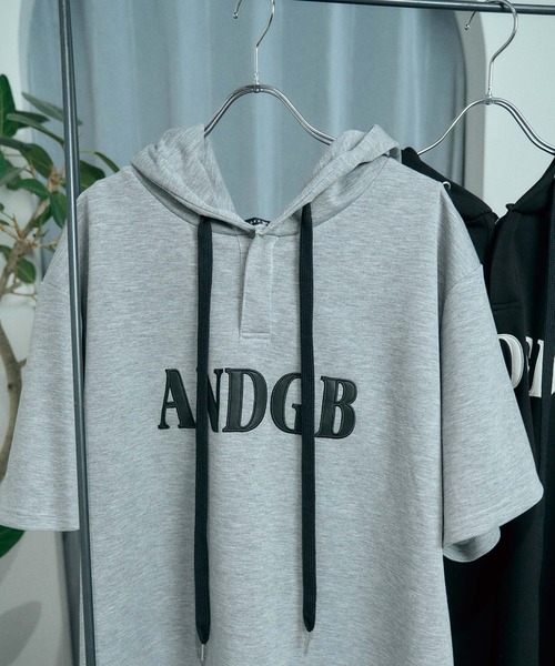 ANDGEEBEE（アンジービー）の「UNISEX ポンチプルパーカー（パーカー・レディース・グレー/ブラック・FREE）」の11枚目の写真