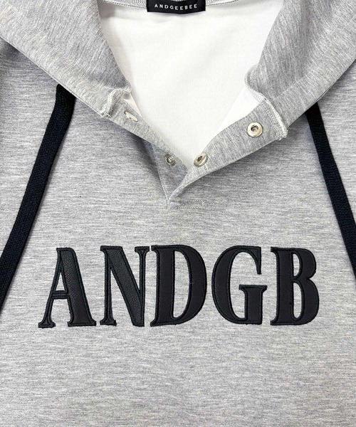 ANDGEEBEE（アンジービー）の「UNISEX ポンチプルパーカー（パーカー・レディース・グレー/ブラック・FREE）」の14枚目の写真