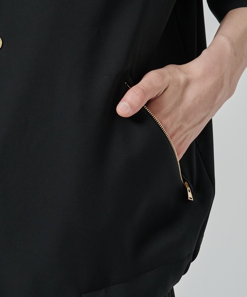 CULLNI(クルニ)の「別注 SHORT SLEEVE COACH JACKET(シャツ/ブラウス・メンズ・ダークグレー/ブラック・1/2)」の7枚目の写真