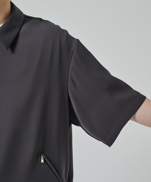 CULLNI(クルニ)の「別注 SHORT SLEEVE COACH JACKET(シャツ/ブラウス・メンズ・ダークグレー/ブラック・1/2)」の14枚目の写真