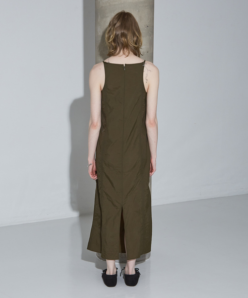 NOMINE（ノミネ）の「ギャザー キャミワンピース（ワンピース・レディース・ブラック/カーキ/オフホワイト・フリー）」の10枚目の写真