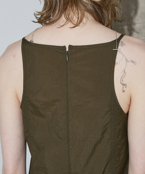 NOMINE（ノミネ）の「ギャザー キャミワンピース（ワンピース・レディース・ブラック/カーキ/オフホワイト・フリー）」の11枚目の写真