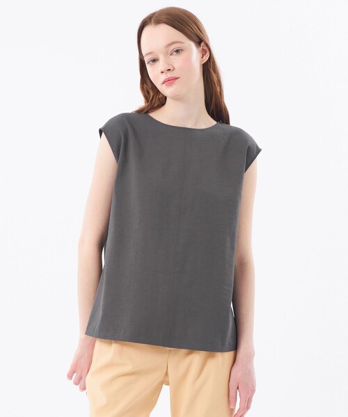 MACKINTOSH PHILOSOPHY（ﾏｯｷﾝﾄｯｼｭ ﾌｨﾛｿﾌｨｰ）の「【2025年春夏モデル】DRY OXFORD ブラウス（シャツ/ブラウス・レディース・ベージュ/ダークネイビー/オフホワイト/チャコールグレー/グレー系その他/カーキ・36/38/34）」の3枚目の写真