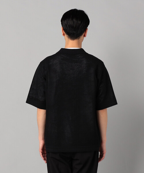 COMME CA MEN（コムサメン）の「鹿の子透かし編みオープンカラー ニットシャツ（ニット/セーター・メンズ・ネイビー/ブラック/ベージュ・M/L）」の20枚目の写真