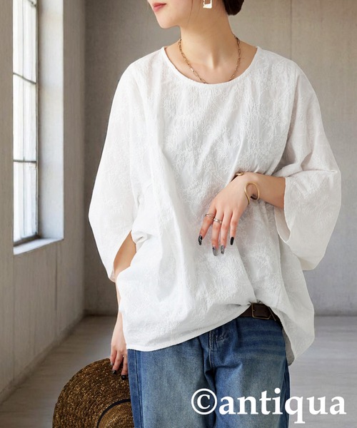 ANIECA ドルマンカットソー未使用 変形ドルマントップス(Tシャツ/カットソー)|antiqua