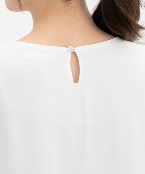 Honeys(ハニーズ)の「6分袖レース使いブラウス(シャツ/ブラウス・レディース・グレイッシュベージュ/ブラック/クリーム/ホワイト/ラベンダー・3L/L/LL/M/S)」の11枚目の写真