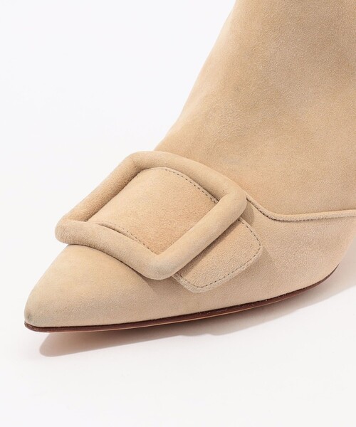 MANOLOB LAHNIK マノロブラニク スウェードロングブーツ ベージュ MANOLO BLAHNIK/マノロ ブラニク】9cm Heal Long BOOTS（ロング