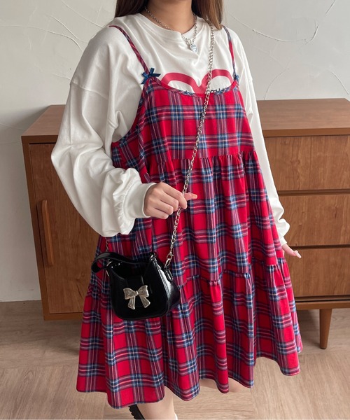 kutir(クティール)の「アソートリボンティアードミニキャミワンピース/チュニック(ワンピース・レディース・イエロー/ブラック系/レッド/グリーン/ホワイト系その他/ブルー/ブラック系その他/ブラック・FREE)」の8枚目の写真