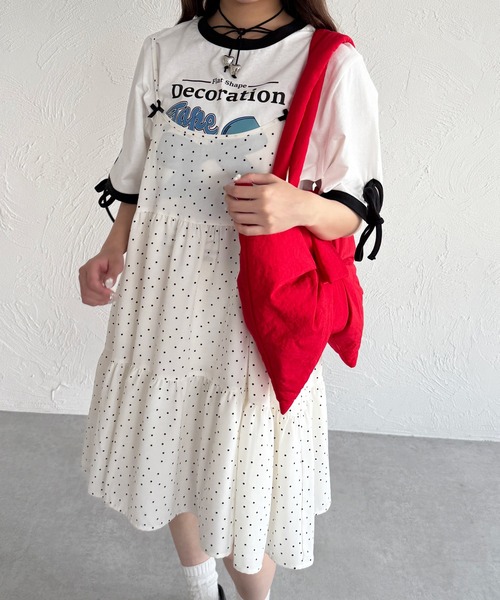 kutir(クティール)の「アソートリボンティアードミニキャミワンピース/チュニック(ワンピース・レディース・イエロー/ブラック系/レッド/グリーン/ホワイト系その他/ブルー/ブラック系その他/ブラック・FREE)」の9枚目の写真