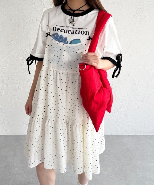 kutir(クティール)の「アソートリボンティアードミニキャミワンピース/チュニック(ワンピース・レディース・イエロー/ブラック系/レッド/グリーン/ホワイト系その他/ブルー/ブラック系その他/ブラック・FREE)」の10枚目の写真