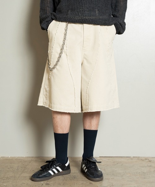 Forte（フォルテ）（フォルテ）の「Cut-off Wide Shorts/カットオフワイドショーツ/洗える（その他パンツ・メンズ・ブラック/オフホワイト・MEDIUM/LARGE）」の15枚目の写真