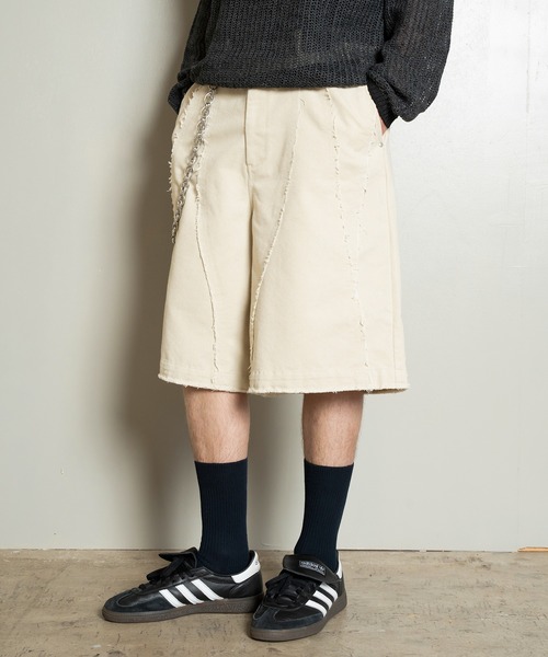 Forte（フォルテ）（フォルテ）の「Cut-off Wide Shorts/カットオフワイドショーツ/洗える（その他パンツ・メンズ・ブラック/オフホワイト・MEDIUM/LARGE）」の16枚目の写真