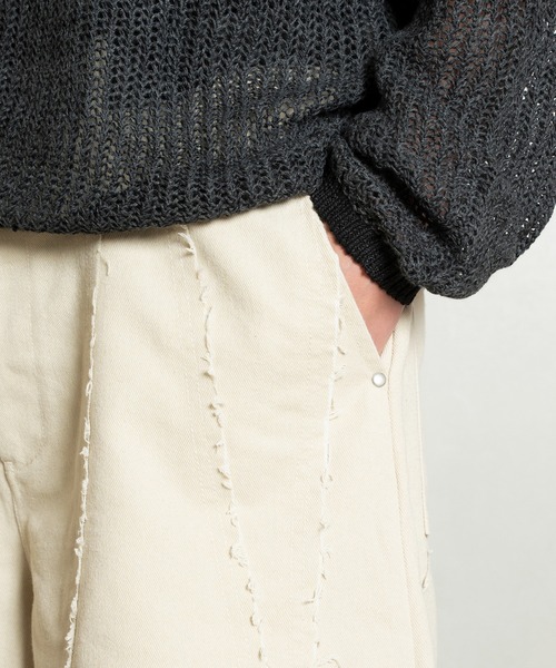 Forte（フォルテ）（フォルテ）の「Cut-off Wide Shorts/カットオフワイドショーツ/洗える（その他パンツ・メンズ・ブラック/オフホワイト・MEDIUM/LARGE）」の22枚目の写真