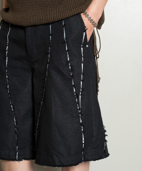 Forte（フォルテ）（フォルテ）の「Cut-off Wide Shorts/カットオフワイドショーツ/洗える（その他パンツ・メンズ・ブラック/オフホワイト・MEDIUM/LARGE）」の11枚目の写真