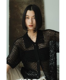 knuth marfクヌースマーフ　2way drost lace blouse 2way drost lace blouse/green | KNUTH MARF