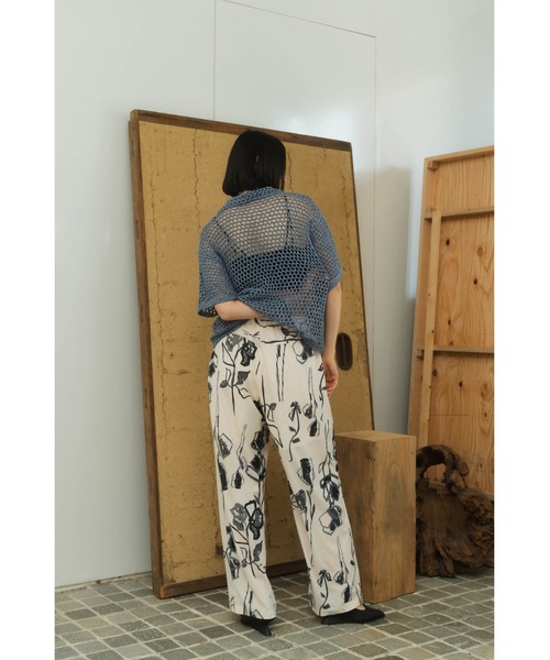 Knuth Marf（クヌースマーフ）の「crochet knit shirt（シャツ/ブラウス・レディース・ブルー/ブラック・FREE）」の9枚目の写真