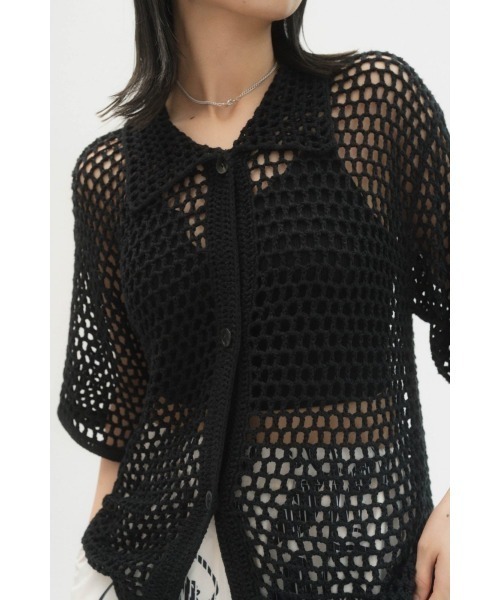 crochet knit shirt（シャツ/ブラウス）｜Knuth Marf