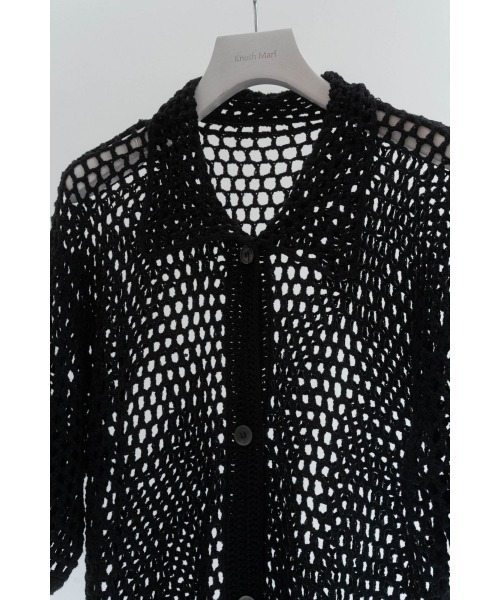Knuth Marf（クヌースマーフ）の「crochet knit shirt（シャツ/ブラウス・レディース・ブルー/ブラック・FREE）」の21枚目の写真
