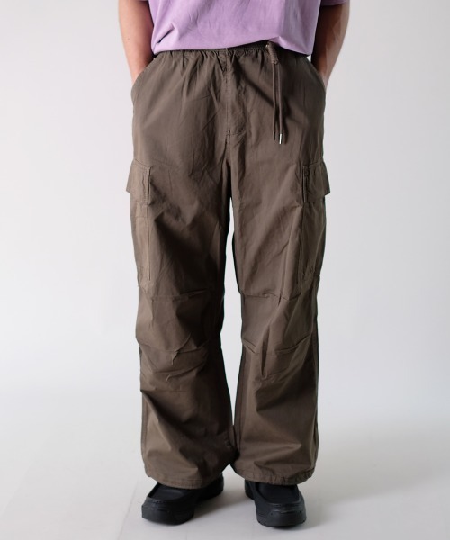 セール】R. : Tack Wide Leg Cotton Pants（カーゴパンツ）｜R