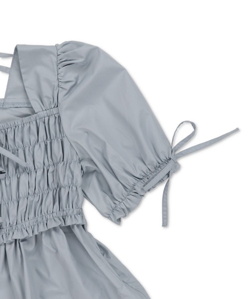 SPINNS（スピンズ）の「【2WAY】半袖ブラウス/パフスリーブ/シャーリングリボン（シャツ/ブラウス・レディース・オフホワイト・ONESIZE）」の8枚目の写真