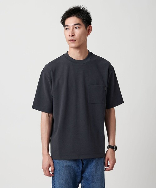 green label relaxing(グリーンレーベルリラクシング)の「【WEB限定】JUST fit アムンゼン ファンクション 半袖 Tシャツ(Tシャツ/カットソー・メンズ・ブラック/ネイビー/ライトグレー・XL/S/M/L)」の3枚目の写真