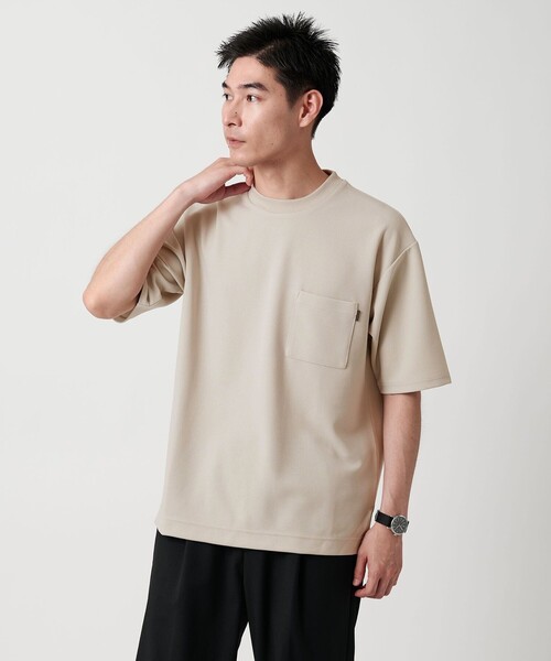 green label relaxing(グリーンレーベルリラクシング)の「【WEB限定】JUST fit アムンゼン ファンクション 半袖 Tシャツ(Tシャツ/カットソー・メンズ・ブラック/ネイビー/ライトグレー・XL/S/M/L)」の2枚目の写真