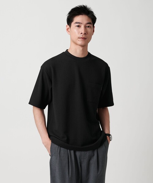 green label relaxing(グリーンレーベルリラクシング)の「【WEB限定】JUST fit アムンゼン ファンクション 半袖 Tシャツ(Tシャツ/カットソー・メンズ・ブラック/ネイビー/ライトグレー・XL/S/M/L)」の1枚目の写真