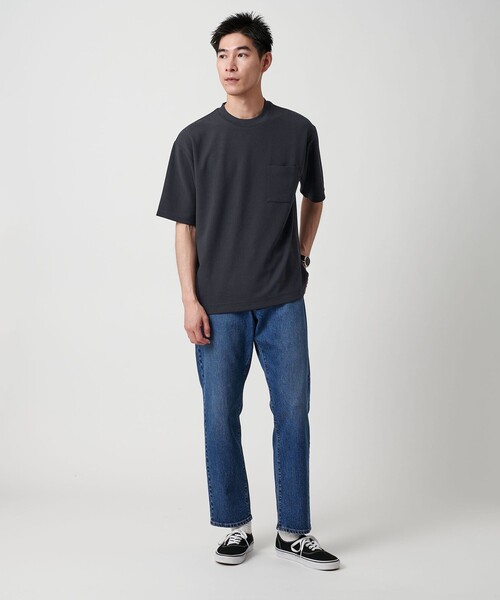green label relaxing(グリーンレーベルリラクシング)の「【WEB限定】JUST fit アムンゼン ファンクション 半袖 Tシャツ(Tシャツ/カットソー・メンズ・ブラック/ネイビー/ライトグレー・XL/S/M/L)」の4枚目の写真