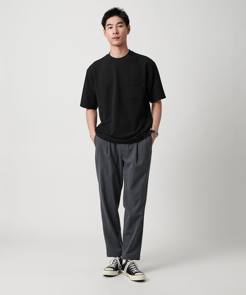 green label relaxing(グリーンレーベルリラクシング)の「【WEB限定】JUST fit アムンゼン ファンクション 半袖 Tシャツ(Tシャツ/カットソー・メンズ・ブラック/ネイビー/ライトグレー・XL/S/M/L)」の5枚目の写真