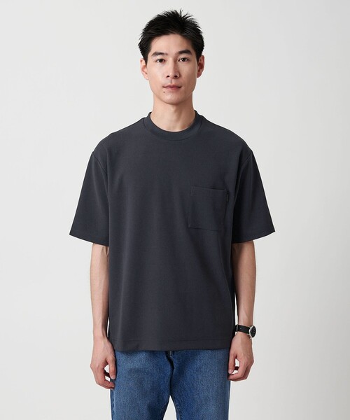 green label relaxing(グリーンレーベルリラクシング)の「【WEB限定】JUST fit アムンゼン ファンクション 半袖 Tシャツ(Tシャツ/カットソー・メンズ・ブラック/ネイビー/ライトグレー・XL/S/M/L)」の7枚目の写真