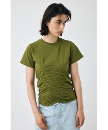 AZUL BY MOUSSY MENS/ジャガードパイルVネック半袖Tシャツ