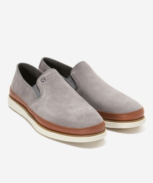 COLE HAAN(コールハーン)の「グランドプロ ストローポイント ツインゴア mens(スリッポン・メンズ・グレー・7.5/8/8.5/9/9.5/7/10/10.5/11)」の2枚目の写真