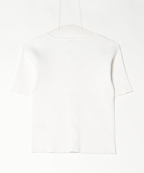 TRUDEA（トルディア）の「スリットネックフェイクリブニット（ニット/セーター・レディース・ホワイト×ブラック/ホワイト×ネイビー/ネイビー/ホワイト/ブラウン/ワイン/チャコールグレー/ブラック・MEDIUM/LARGE）」の9枚目の写真