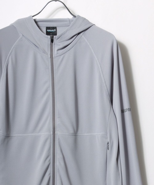 DISCUS（ディスカス）の「DISCUS/ディスカス UVカット 吸汗速乾 テック ワンポイントロゴ フルジップパーカーフーディー レディース メンズ（パーカー・メンズ・グレー系その他/ネイビー/スミクロ/グリーン系その他/ブルー系その他・M/L/LL）」の3枚目の写真