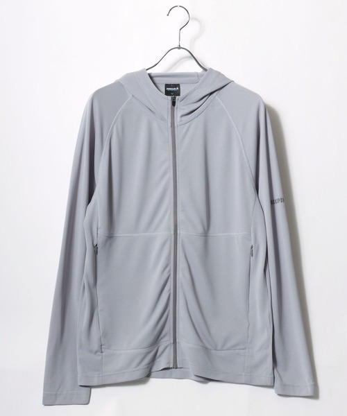 DISCUS（ディスカス）の「DISCUS/ディスカス UVカット 吸汗速乾 テック ワンポイントロゴ フルジップパーカーフーディー レディース メンズ（パーカー・メンズ・グレー系その他/ネイビー/スミクロ/グリーン系その他/ブルー系その他・M/L/LL）」の6枚目の写真