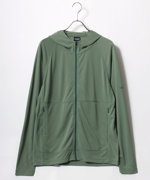 DISCUS（ディスカス）の「DISCUS/ディスカス UVカット 吸汗速乾 テック ワンポイントロゴ フルジップパーカーフーディー レディース メンズ（パーカー・メンズ・グレー系その他/ネイビー/スミクロ/グリーン系その他/ブルー系その他・M/L/LL）」の10枚目の写真