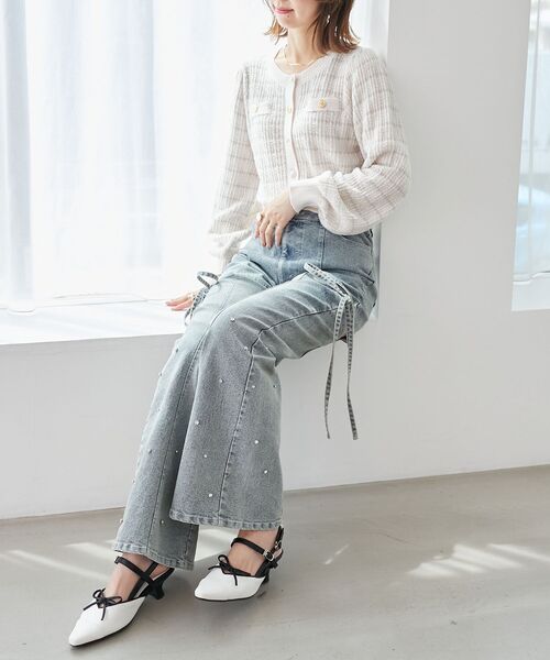 MAJESTIC LEGON(マジェスティックレゴン)の「ポインテッドリボンミュール(その他シューズ・レディース・ブラック/ブラック系その他/ブラウン/アイボリー・SMALL/MEDIUM/LARGE/X-LARGE)」の6枚目の写真