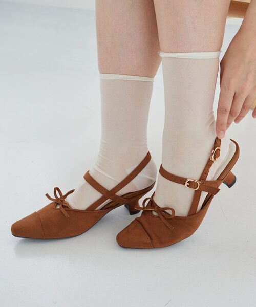 MAJESTIC LEGON(マジェスティックレゴン)の「ポインテッドリボンミュール(その他シューズ・レディース・ブラック/ブラック系その他/ブラウン/アイボリー・SMALL/MEDIUM/LARGE/X-LARGE)」の20枚目の写真