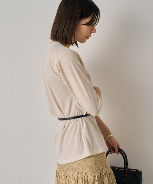 LOUNGEDRESS（ラウンジドレス）の「フットボールTシャツ（Tシャツ/カットソー・レディース・アイボリー・FREE）」の7枚目の写真