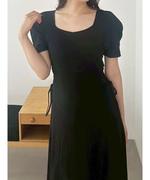 MERCURYDUO(マーキュリーデュオ)の「サイドレースアップカットワンピース(ワンピース・レディース・ミント/ネイビー/ブラック・SMALL/MEDIUM)」の2枚目の写真