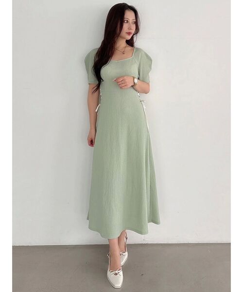 MERCURYDUO(マーキュリーデュオ)の「サイドレースアップカットワンピース(ワンピース・レディース・ミント/ネイビー/ブラック・SMALL/MEDIUM)」の5枚目の写真