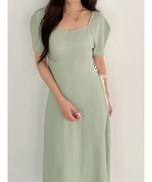 MERCURYDUO(マーキュリーデュオ)の「サイドレースアップカットワンピース(ワンピース・レディース・ミント/ネイビー/ブラック・SMALL/MEDIUM)」の15枚目の写真