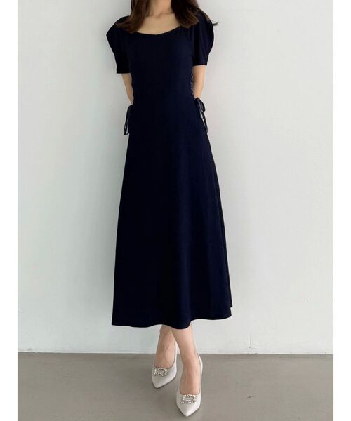 MERCURYDUO(マーキュリーデュオ)の「サイドレースアップカットワンピース(ワンピース・レディース・ミント/ネイビー/ブラック・SMALL/MEDIUM)」の4枚目の写真