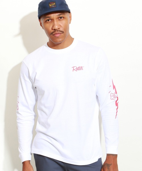 ROTAR(ローター)の「RT Ligtning LS Tee(Tシャツ/カットソー・メンズ・ホワイト/ブラック・X-LARGE/LARGE/MEDIUM/SMALL)」の3枚目の写真