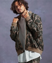 Jih Nunc | mj10895-フラワー総柄ラグランスリーブブルゾン(ブルゾン)