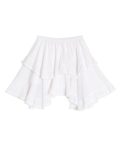 PUNYUS(プニュズ)の「アシンメトリーミニスカート(スカート・レディース・ブラック/ホワイト・1/2/3/4)」の16枚目の写真