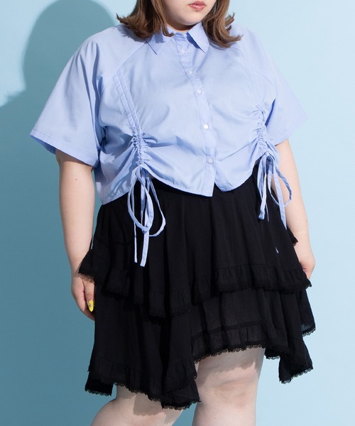 PUNYUS(プニュズ)の「アシンメトリーミニスカート(スカート・レディース・ブラック/ホワイト・1/2/3/4)」の4枚目の写真