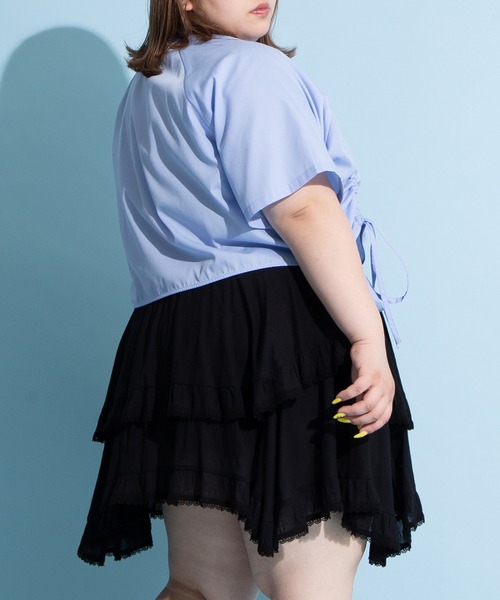 PUNYUS(プニュズ)の「アシンメトリーミニスカート(スカート・レディース・ブラック/ホワイト・1/2/3/4)」の7枚目の写真