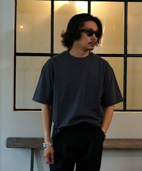 STYLISE（スタイライズ）の「【SYNQUE】THE T 01 ボックスシルエットTシャツ（Tシャツ/カットソー・メンズ・ホワイト/グリーン/ブラック/チャコール/ブルー/グレー/オレンジ・S/M）」の4枚目の写真