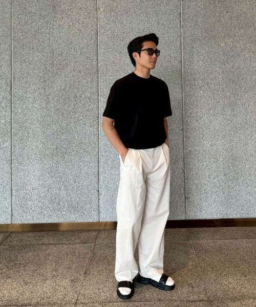 STYLISE（スタイライズ）の「【SYNQUE】THE T 01 ボックスシルエットTシャツ（Tシャツ/カットソー・メンズ・ホワイト/グリーン/ブラック/チャコール/ブルー/グレー/オレンジ・S/M）」の2枚目の写真